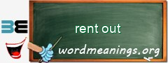 WordMeaning blackboard for rent out